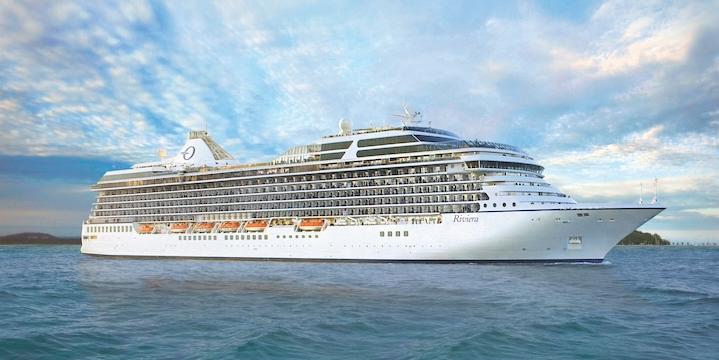 Riviera tem capacidade para 1.250 hóspedes e vai explorar os continentes da África e da Ásia no final de 2024 e em 2025 com três itinerários totalmente novos (Divulgação / Oceania Cruises)
