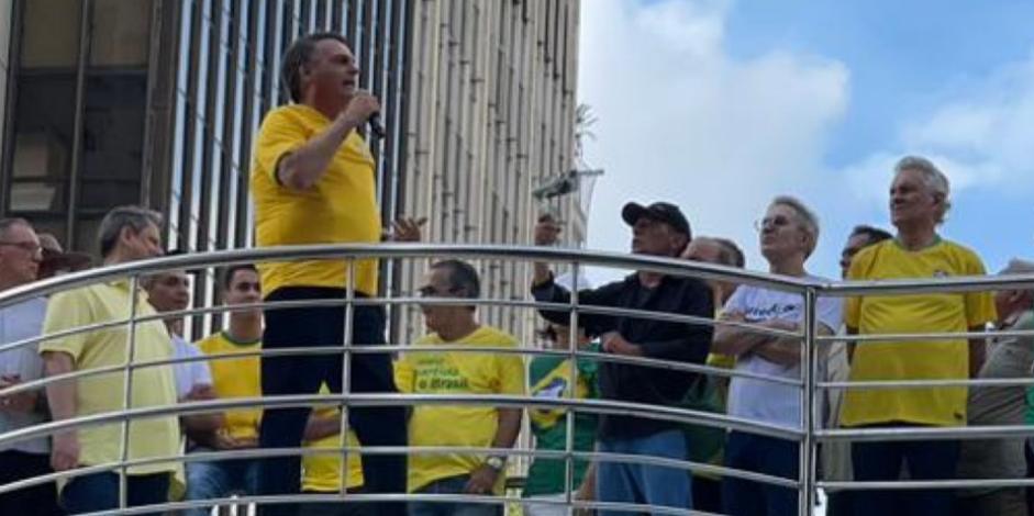 Bolsonaro foi o último a discursar no ato organizado na avenida Paulista (Reprodução redes sociais)