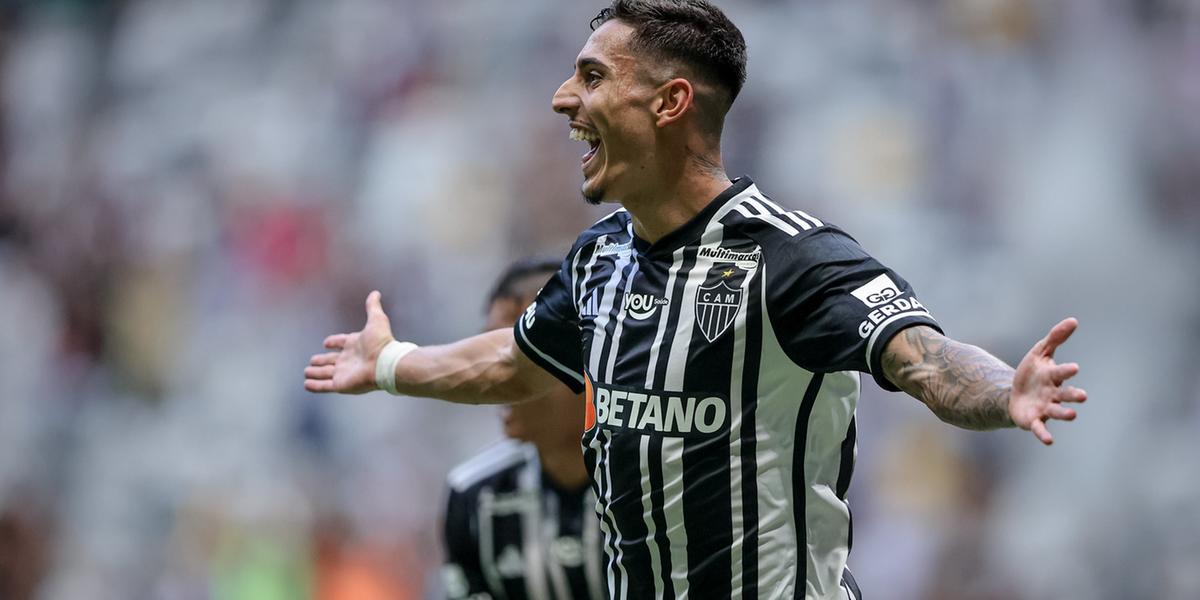 Cria do Galo, atacante Cadu marcou um gol e deu uma assistência na vitória do Atlético contra o Ipatinga (Pedro Souza/ Atlético)