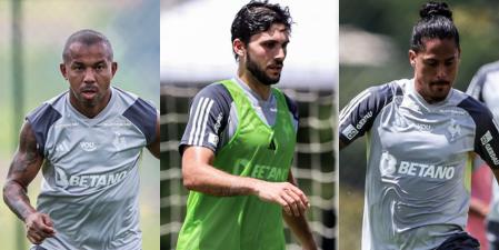 Mariano, Igor Rabello e Maurício Lemos foram liberados pelo departamento médico do Atlético (Montagem - Pedro Souza/ Atlético)