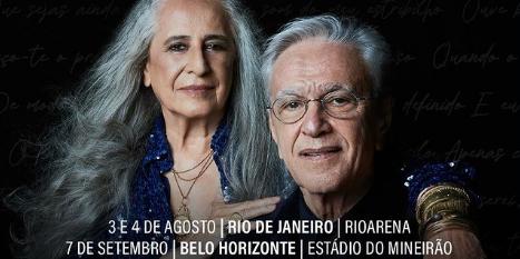 Irmãos Caetano e Bethânia se apresentam em BH no dia 7 de setembro (Reprodução / Instagram Caetano Veloso)