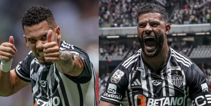 Galo vence o América com gols de Paulinho e Hulk (Montagem / Foto: Pedro Souza / Atlético)