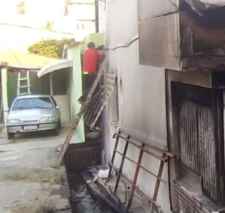 Apesar do susto, a casa da família não foi atingida (Maurício Vieira)