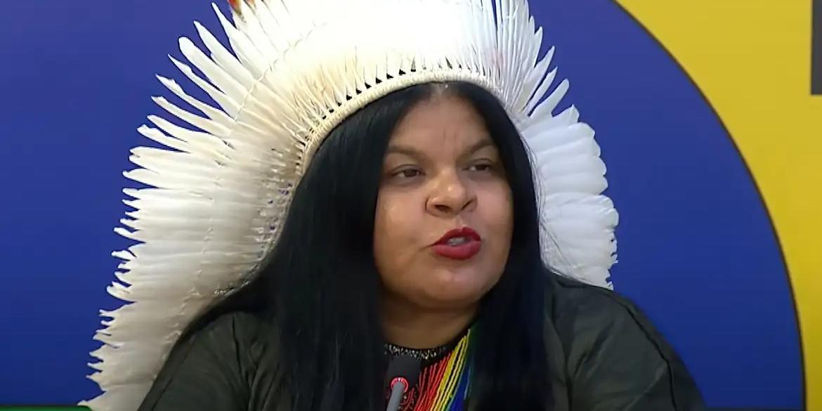 Ministra dos Povos Indígenas, Sonia Guajajara (Frame/Canal Gov Geral)