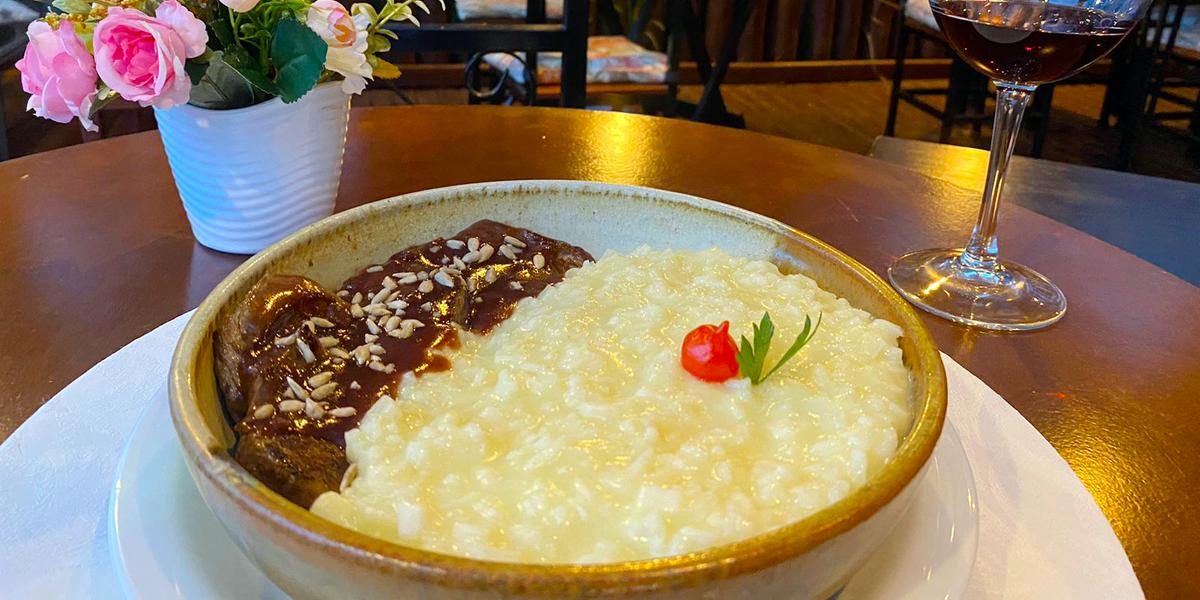 Risoto de Palmito com Filet Mignon ao molho do Porto do chef Gustavo Vieira (Divulgação / Bethlehem)