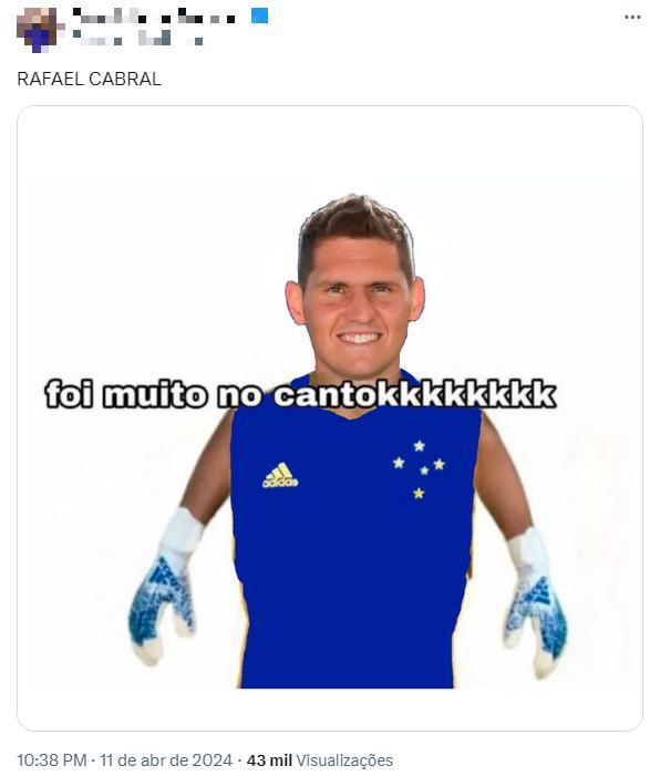 Falha do goleiro do Cruzeiro rendeu memes no X (antigo Twitter) (Reprodução/ X)
