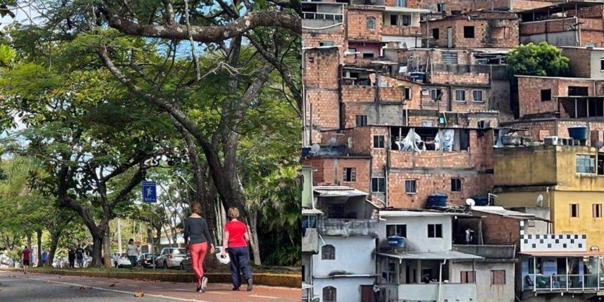 Contrastes na capital conhecida como 'cidade jardim' foram incluídas em estudo feito por universidade paulista (Valéria Marques / Hoje em Dia)