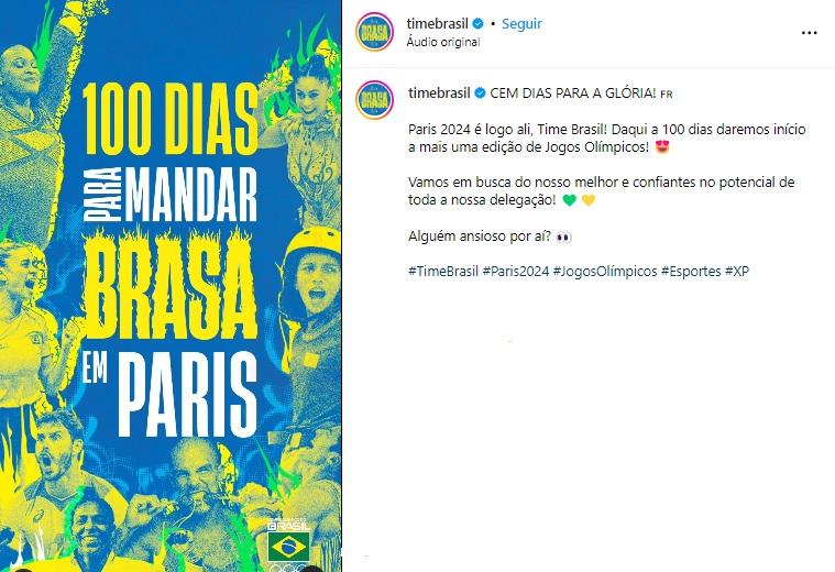 Brasil está pronto para fazer história na França nos Jogos Olímpicos (Reprodução / Instagram Time Brasil)