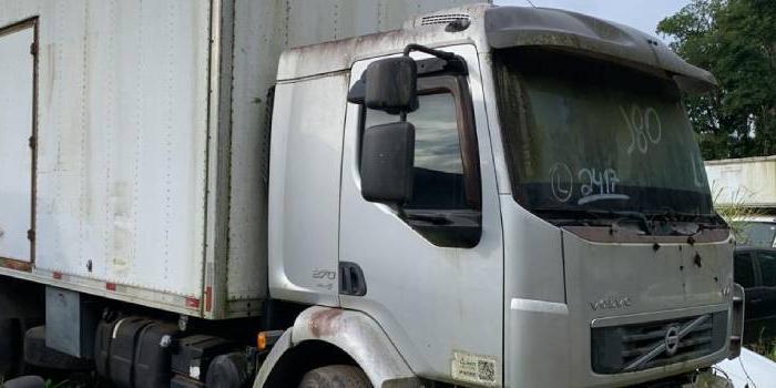 Caminhão que estará em um dos leilões que serão realizados na próxima semana (Divulgação / Sejusp)