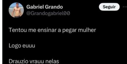 Torcida brinca com postagens antigas de Grando, ainda jovem, no X (Reprodução / Twitter Cruzeiro)