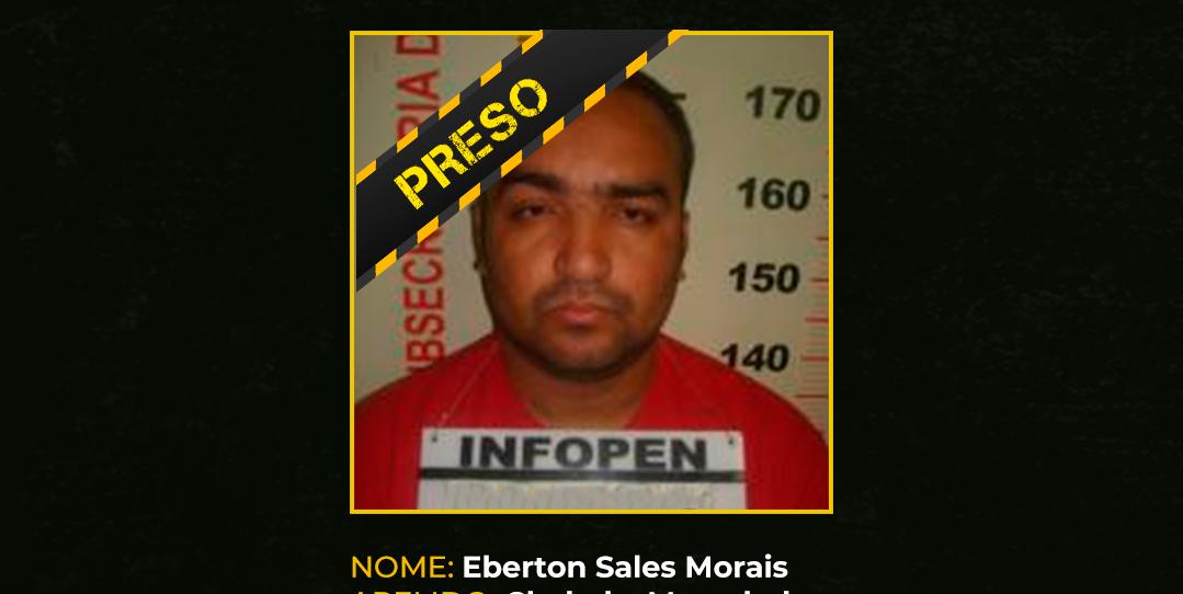 Eberton Sales Morais, também conhecido como Chabalá, estava escondido na zona rural de São José dos Campos e utilizava nome falso. (Divulgação / Sejusp)