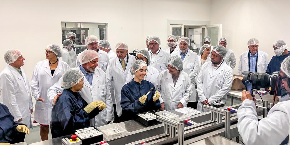 Presidente Lula participou da inauguração da fábrica nesta sexta-feira (Fernando Michel)