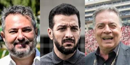 Alexandre Mattos, Edu Dracena e Paulo Pelaipe farão parte do departamento de futebol do Cruzeiro (Montagem - Mourão Panda/ América - Ivan Storti/Santos e Leandro Amorim / Vasco)