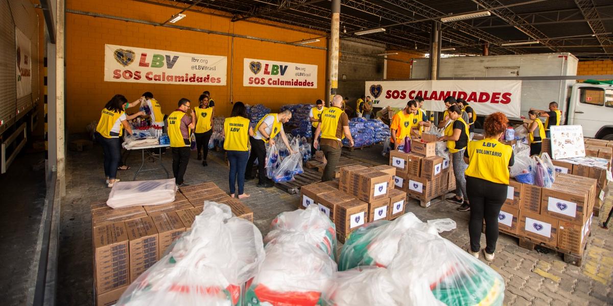 Rio Grande do Sul tem recebido doações de todas as partes do Brasil (LBV/Divulgação)