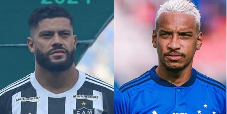 Hulk e Matheus Pereira se posicionaram a favor da paralisação do Campeonato Brasileiro (Montagem - Pedro Souza/ Atlético - Reprodução/ Redes Sociais)