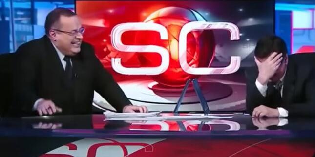 Antero Greco e Amigão colecionaram momentos cômicos na apresentação do programa esportivo SportsCenter (Reprodução/ ESPN)