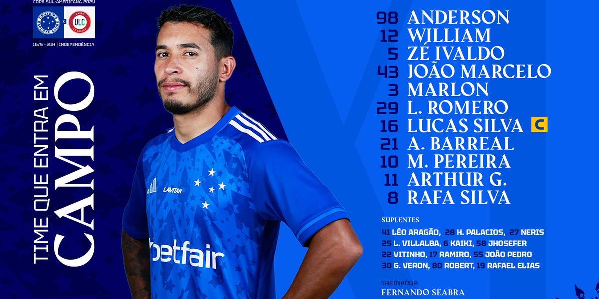 Cruzeiro escalado para encarar o La Calera (Divulgação / Cruzeiro)