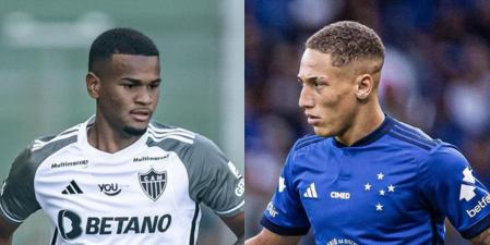 Jogadores de Atlético e Cruzeiro, respectivamente, Alisson e Robert foram convocados para a Seleção Brasileira sub-20 (Montagem - Reprodução/ Redes Sociais)