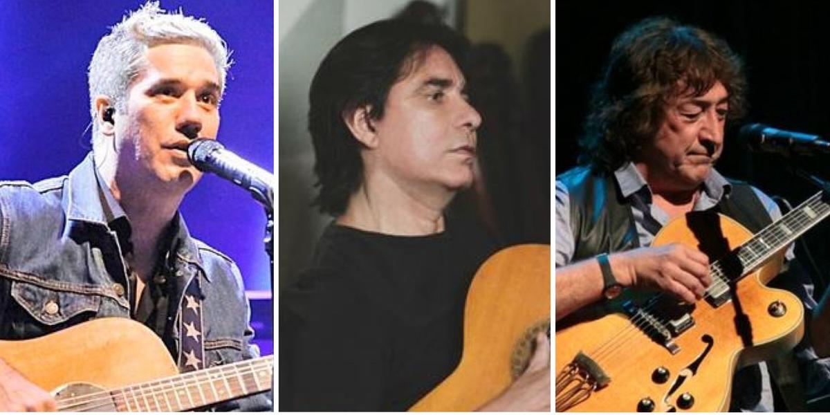 Músicos como Rogério Flausino, Lô Borges, Toninho Horta, Rodrigo Borges, Telo Borges e Chico Amaral participarão do show beneficente (Montagem - Nathan Araújo/Divulgação - Bárbara Dutra - Anna Ftg/Divulgação - Pedro David/ Divulgação - Divulgação - Lucas Prates)