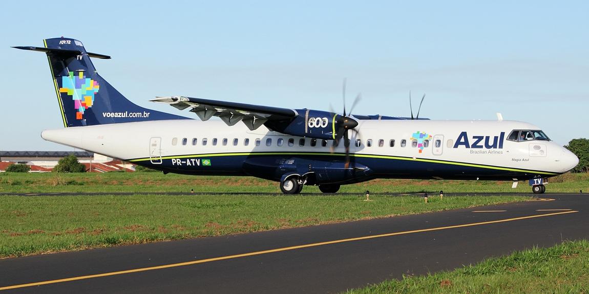 Rotas terão dois voos diários, que serão realizados com a aeronave ATR 72-600, com capacidade para 70 clientes (Divulgação / Azul Linhas Aéreas)