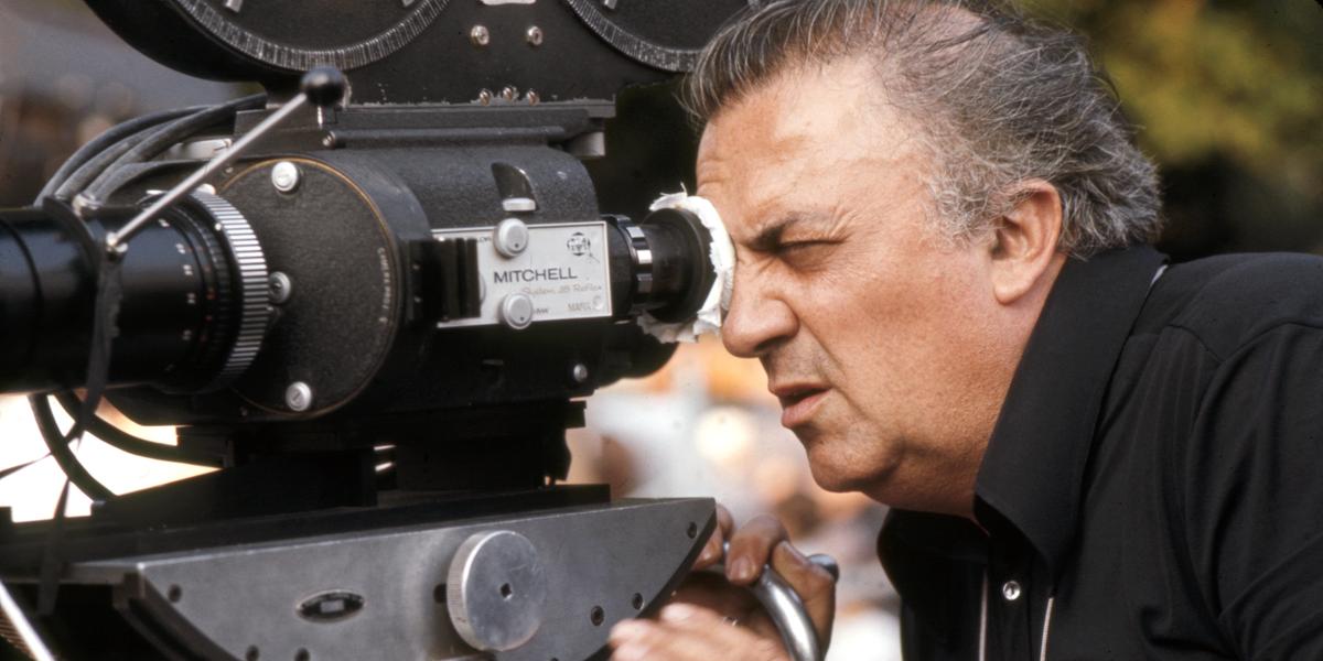 Federico Fellini no set de "Roma" (Louis Goldman / Archivio Storico del Cinema / AFE)