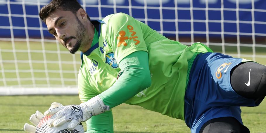 Rafael em treino pela Seleção Brasileira (Rafael Ribeiro/ CBF)
