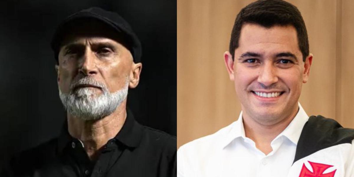 Álvaro Pacheco, treinador do Vasco, e Pedro Martins, diretor executivo, foram desligados do clube (Montagem: Reprodução/ Redes Sociais)