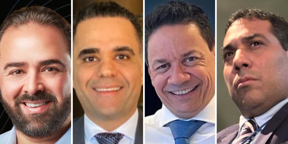 Sérgio Rodrigues Leonardo, Gustavo Chalfun, Adriano Cardoso Silva e Raimundo Cândido Neto são os nomes mais fortes na disputa (Divulgação OAB e reprodução redes sociais)