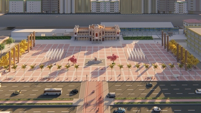 Projeto da Praça da Estação: fontes, ipês e palmeiras (Divulgação / Du Leal)