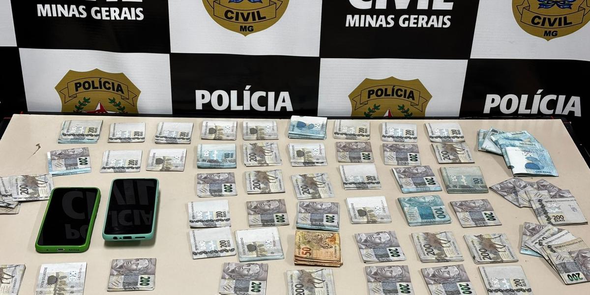 Polícia recuperou grande parte do valor furtado (Divulgação/ PCMG)