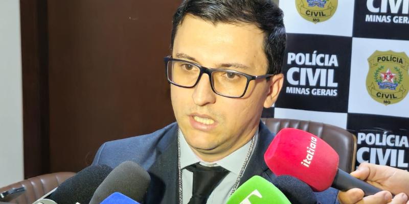 Delegado Marcus Vinicius Monteiro, da 2ª Delegacia em Contagem, detalhou as investigações (Divulgação / PCMG)