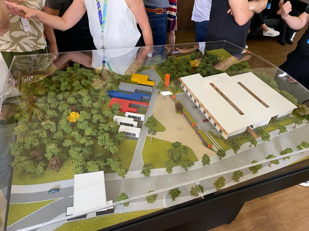 Maquete apresentada no BH-Tec mostrando a expansão do parque tecnológico (Bernardo Haddad/ Hoje em Dia)