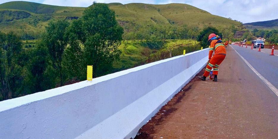Os trabalhos já começaram no viaduto Vila Rica, localizado no km 592, em Ouro Preto (Divulgação / EPR Via Mineira)