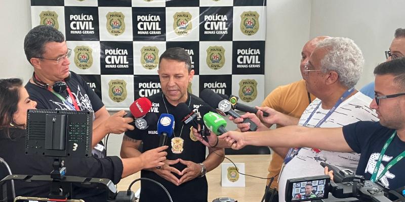 "Esse filho, envolvido no homicídio, não morava mais com o pai porque foi expulso de casa por ele por causa dessa violência", explicou o delegado Otávio Carvalho (Divulgação / PCMG)