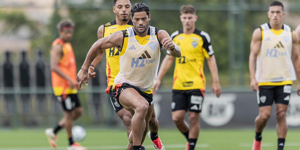 Hulk pode ser liberado do DM e reforçar o Atlético na estreia do Brasileirão (Pedro Souza / Atlético)
