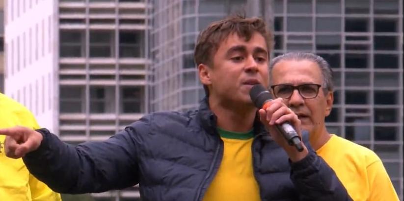 Nilkolas discursa em manifestação de Bolsonaro (Reprodução/ YouTube Silas Malafaia)