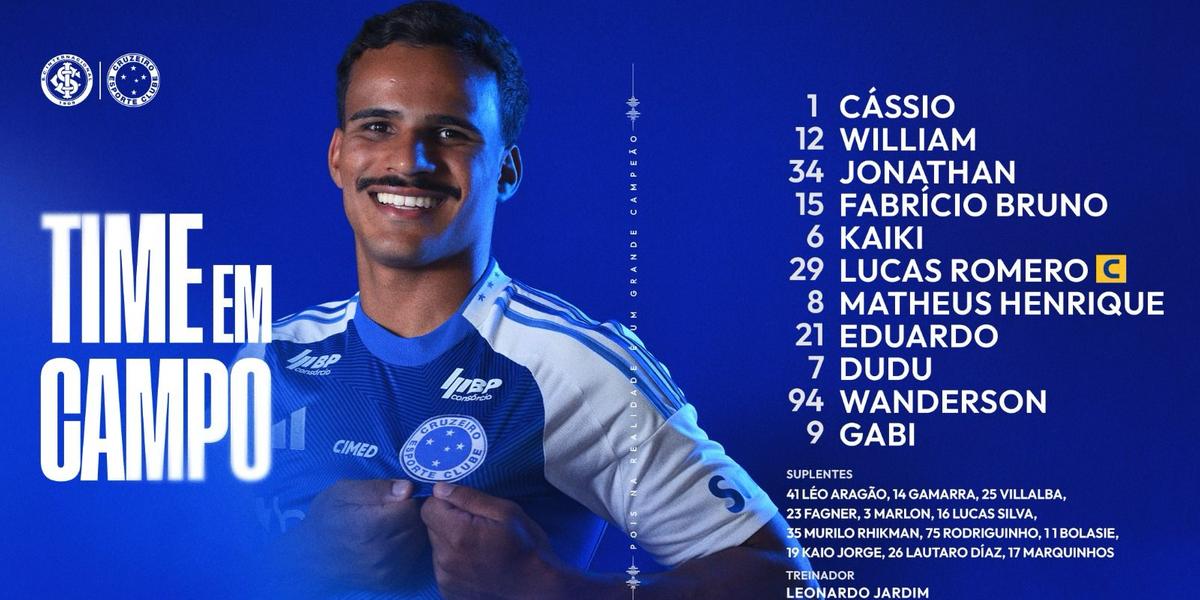 Cruzeiro escalado para encarar o Internacional (Divulgação / Cruzeiro)