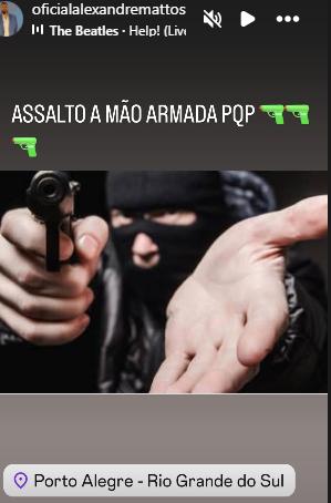 Mattos protesta contra expulsão em jogo do Cruzeiro contra o Internacional (Reprodução / Instagram Alexandre Mattos)