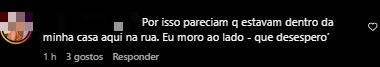 Moradora detalhou momento de terror vivido em Guaxupé, no Sul de Minas (Reprodução/ Redes Sociais)