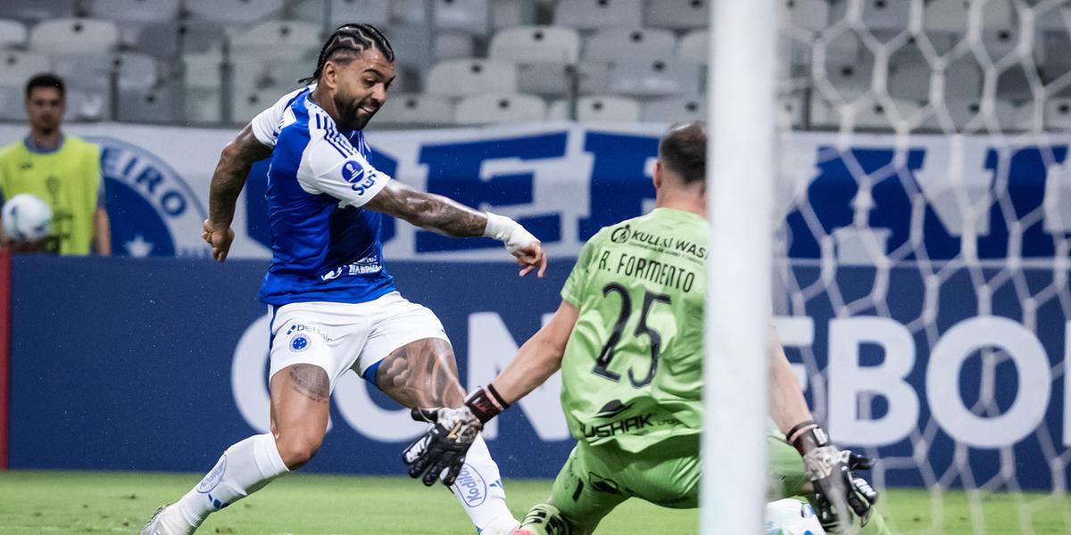 Gabigol marcou o tento do Cruzeiro no jogo (Gustavo Aleixo)