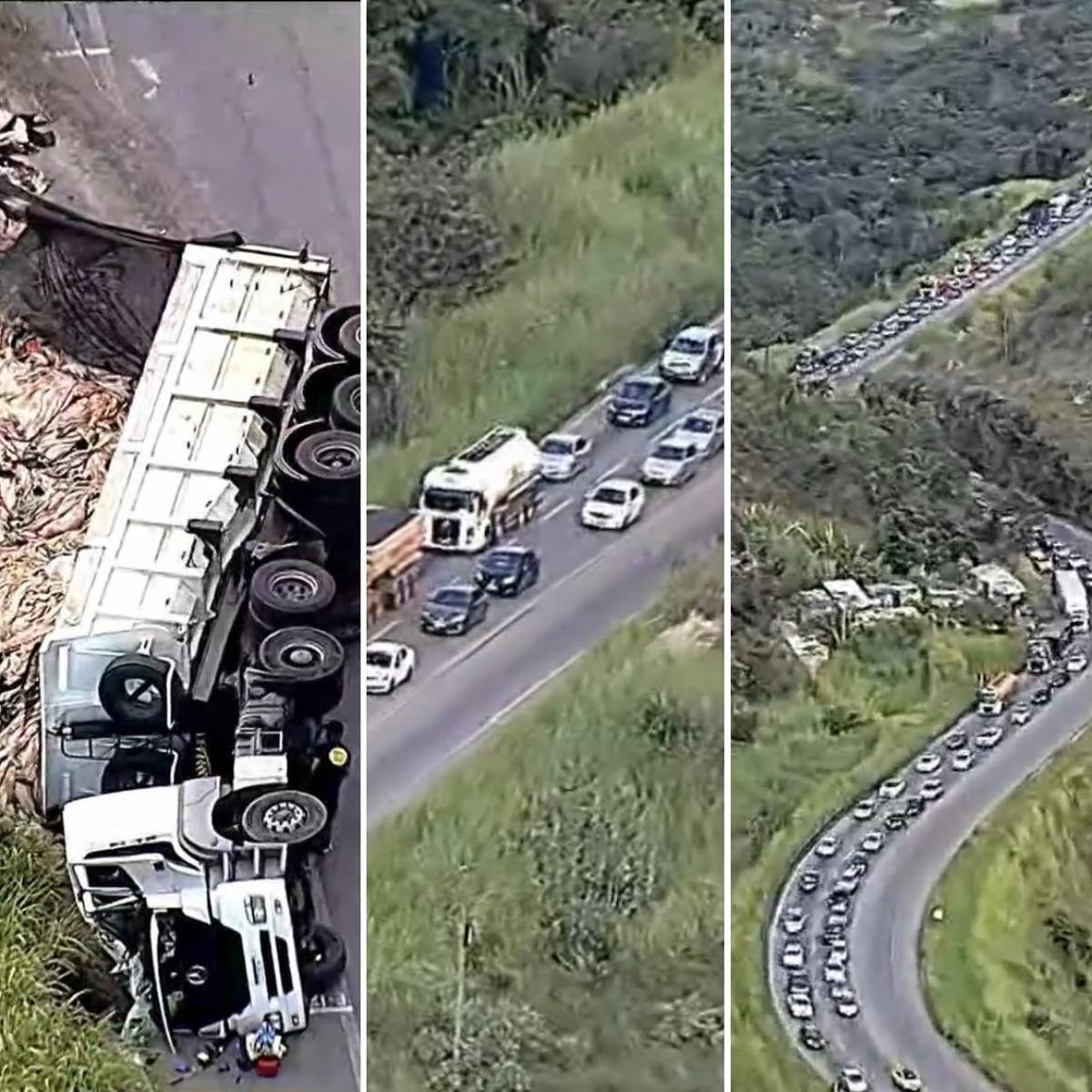 Acidente ocorreu na altura do km 430 (Reprodução TV Globo)