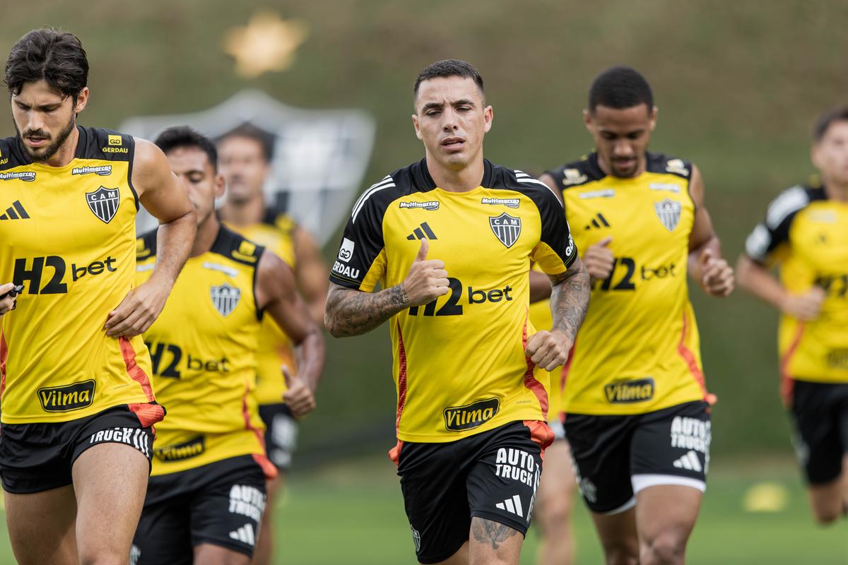 Treino na Cidade do Galo (Foto: Pedro Souza / Atlético)