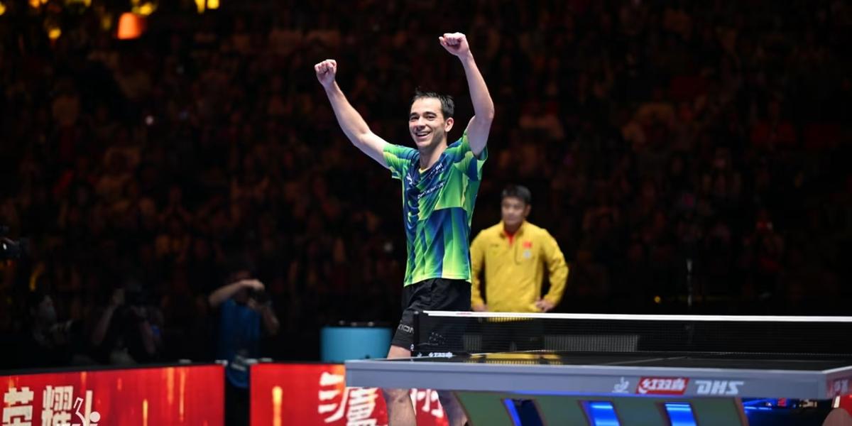 Calderano se tornou o primeiro latino-americano a se classificar para a final da Copa do Mundo de Tênis de Mesa (Divulgação/ITTF)