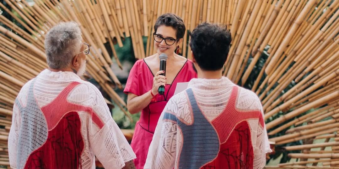 Sandra Annenberg celebrou o casamento do casal na última quinta-feira (17) (Reprodução/ Redes Sociais)