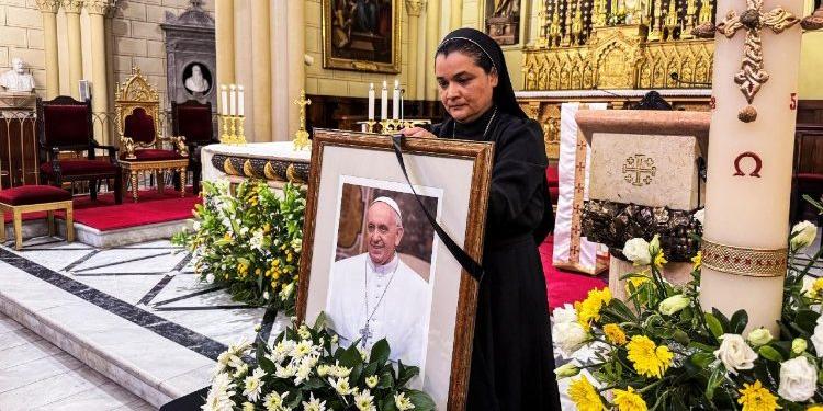 Recordação do Papa Francisco no Patriarcado Latino de Jerusalém (Vaticano/Divulgação)