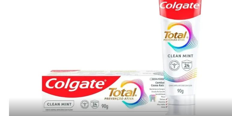 Creme dental Total Clean Mint, da marca Colgate, não pode ser vendido (Divulgação / Colgate)
