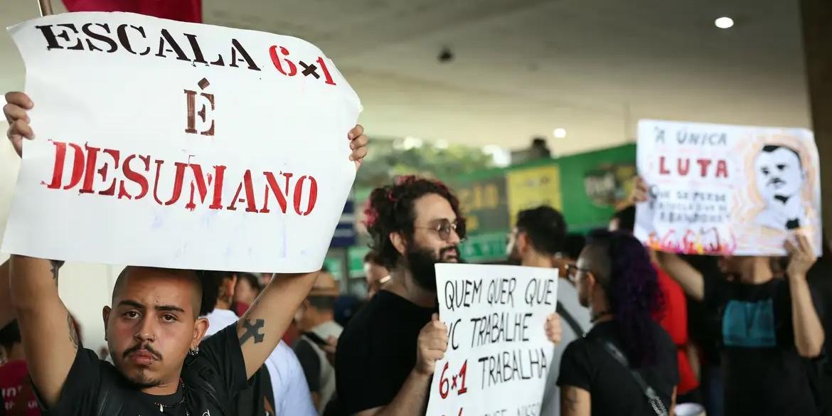 Protesto contra o fim da escala 6x1 (José Cruz/Agência Brasil)