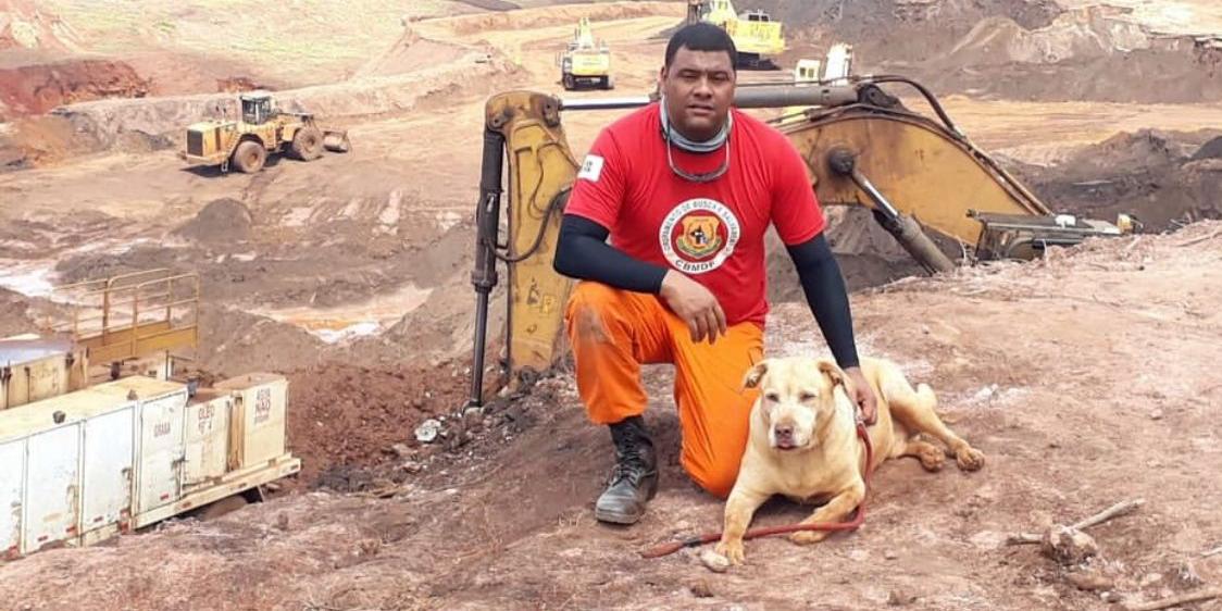 Thor participou dos resgates após o rompimento da barragem em Brumadinho (Corpo de Bombeiros DF / Divulgação)