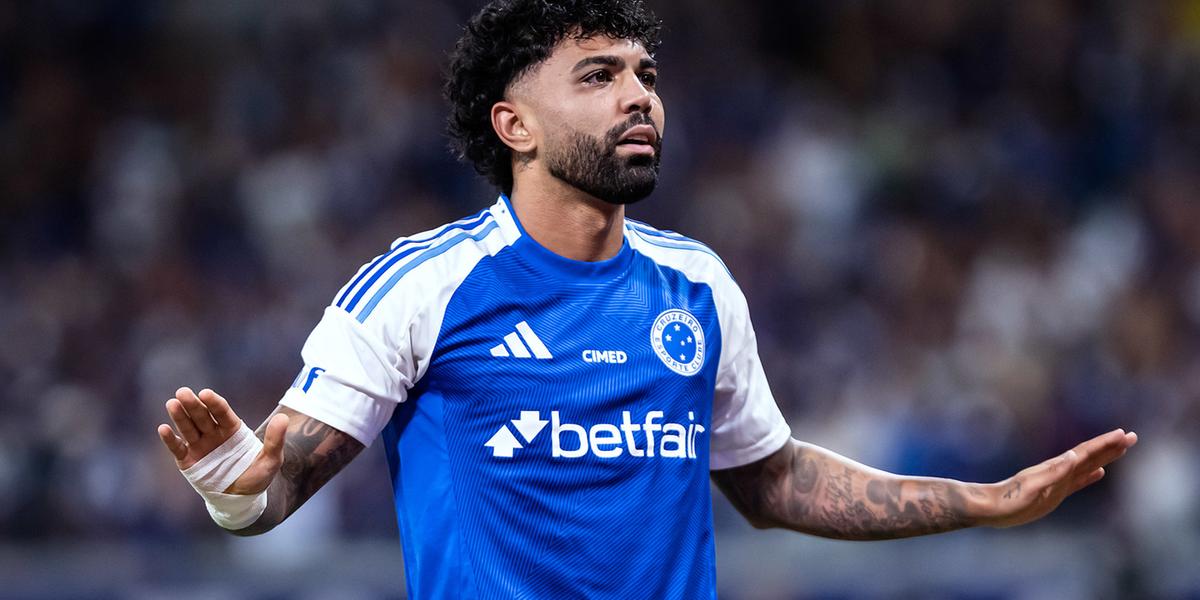 Com dores na coxa, Gabigol está fora do jogo contra o Mushuc Runa (Gustavo Aleixo / Cruzeiro)