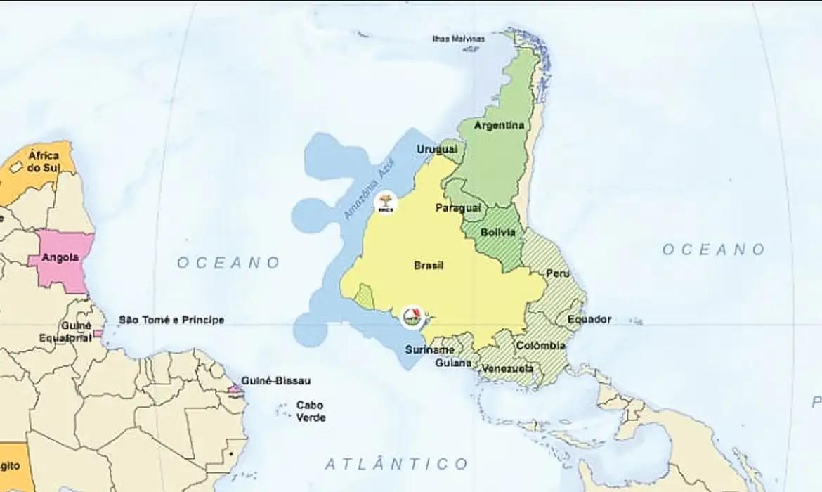 O novo mapa também traz destacados os países que compõe o Brics, o Mercosul, os países de língua portuguesa e do bioma amazônico (IBGE/Divulgação)